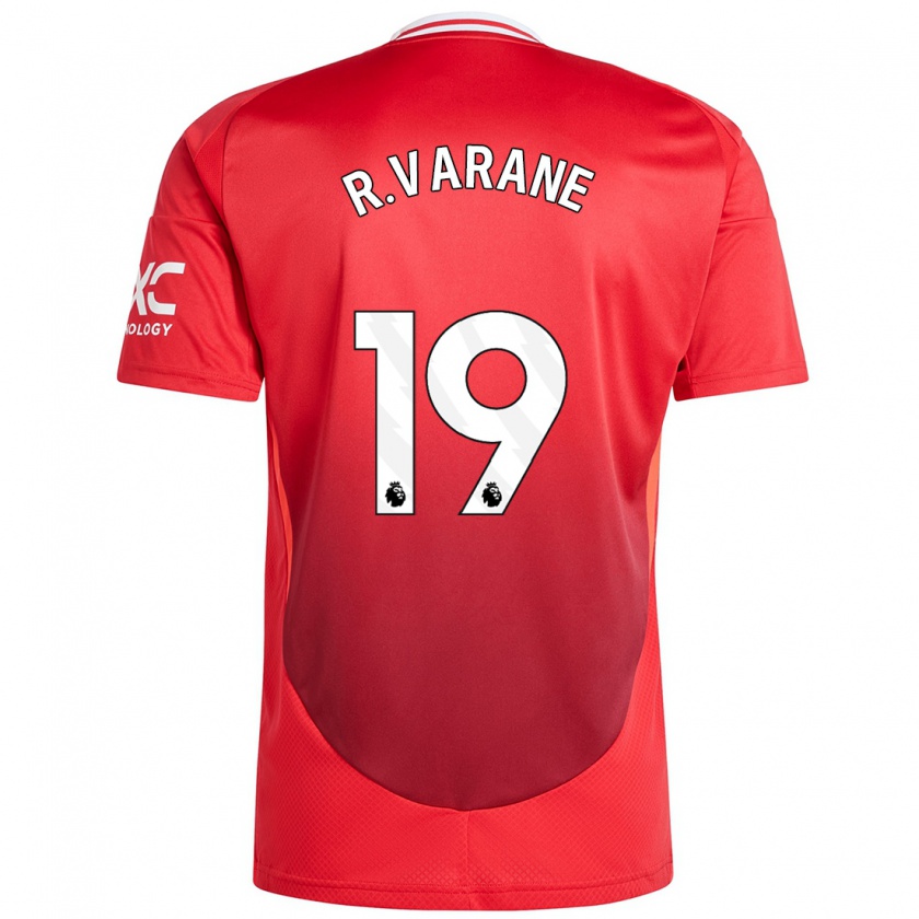 Kandiny Enfant Maillot Raphaël Varane #19 Rouge Vif Tenues Domicile 2024/25 T-Shirt