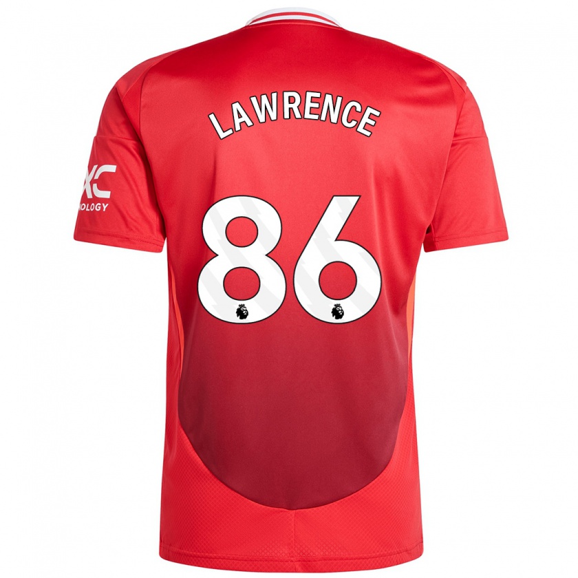 Kandiny Enfant Maillot Marcus Lawrence #86 Rouge Vif Tenues Domicile 2024/25 T-Shirt