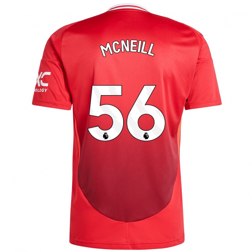 Kandiny Enfant Maillot Charlie Mcneill #56 Rouge Vif Tenues Domicile 2024/25 T-Shirt