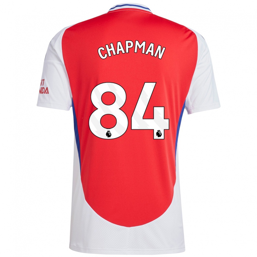 Kandiny Enfant Maillot Samuel Chapman #84 Rouge Blanc Tenues Domicile 2024/25 T-Shirt