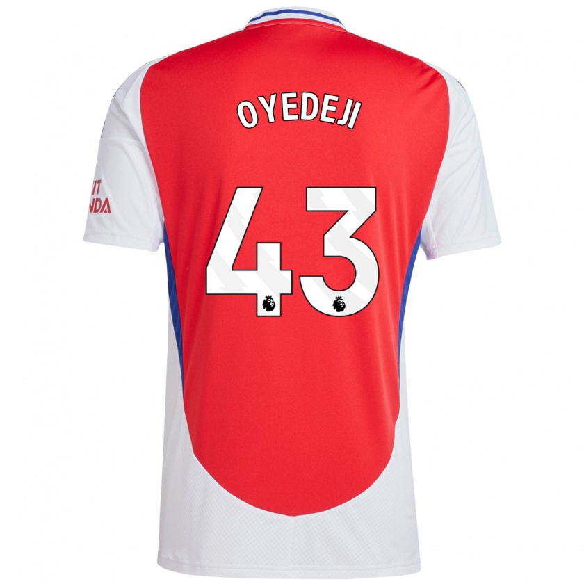 Kandiny Enfant Maillot Nathan Butler Oyedeji #43 Rouge Blanc Tenues Domicile 2024/25 T-Shirt