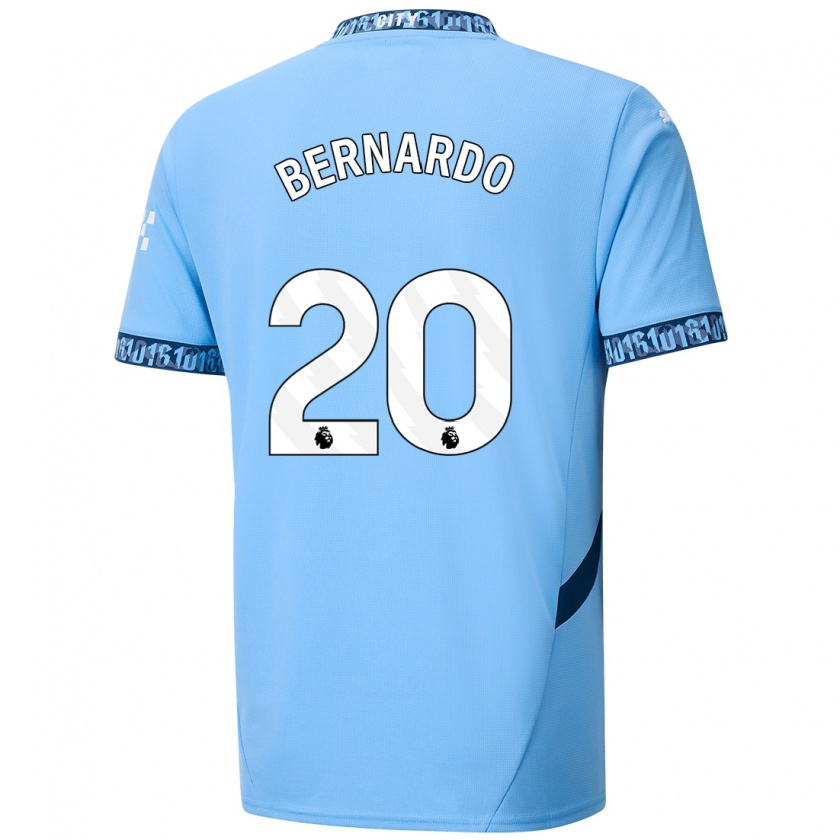 Kandiny Enfant Maillot Bernardo Silva #20 Bleu Marine Tenues Domicile 2024/25 T-Shirt