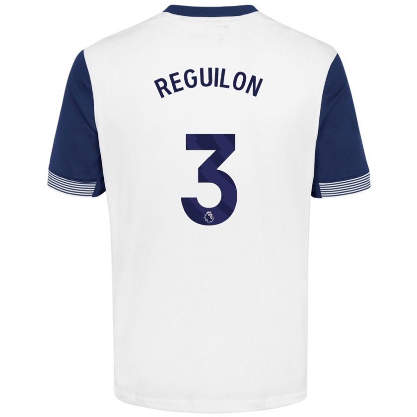 Kandiny Enfant Maillot Sergio Reguilón #3 Blanc Bleu Tenues Domicile 2024/25 T-Shirt