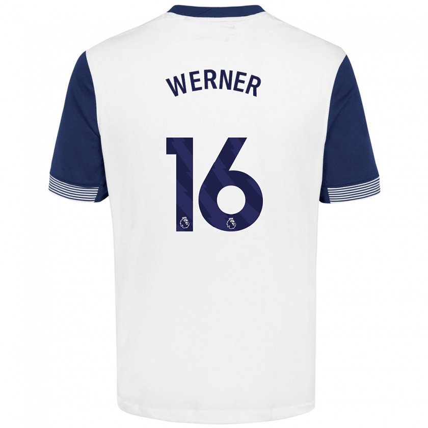 Kandiny Enfant Maillot Timo Werner #16 Blanc Bleu Tenues Domicile 2024/25 T-Shirt