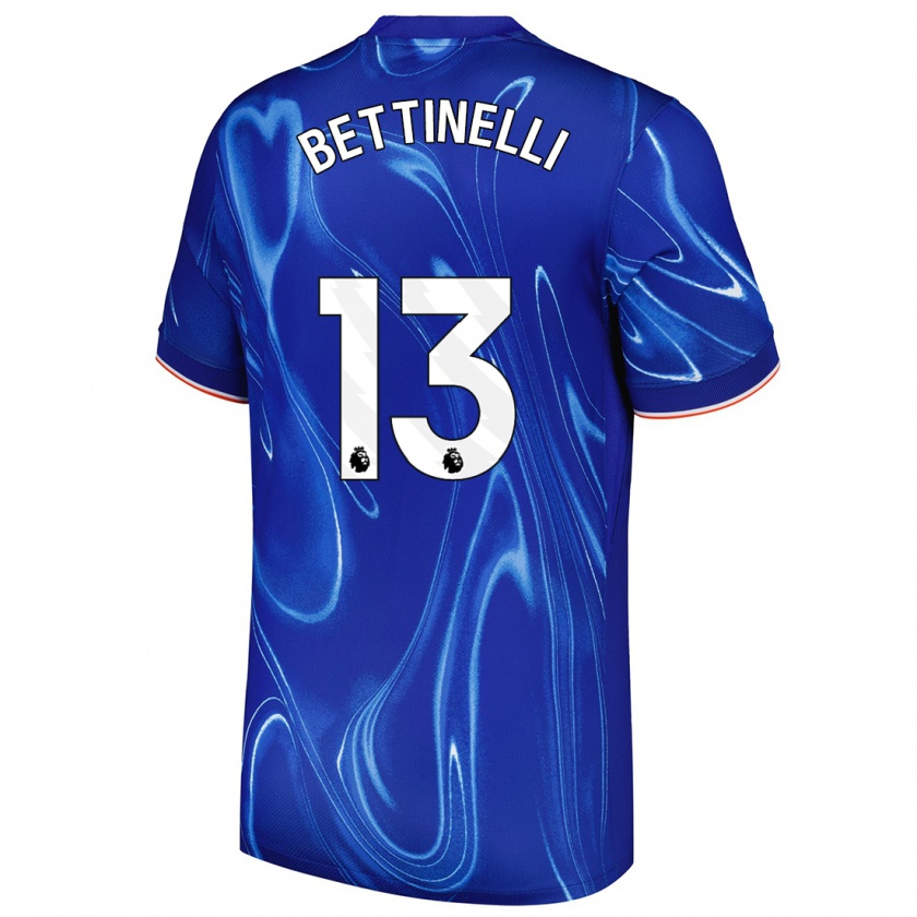 Kandiny Enfant Maillot Marcus Bettinelli #13 Bleu Blanc Tenues Domicile 2024/25 T-Shirt