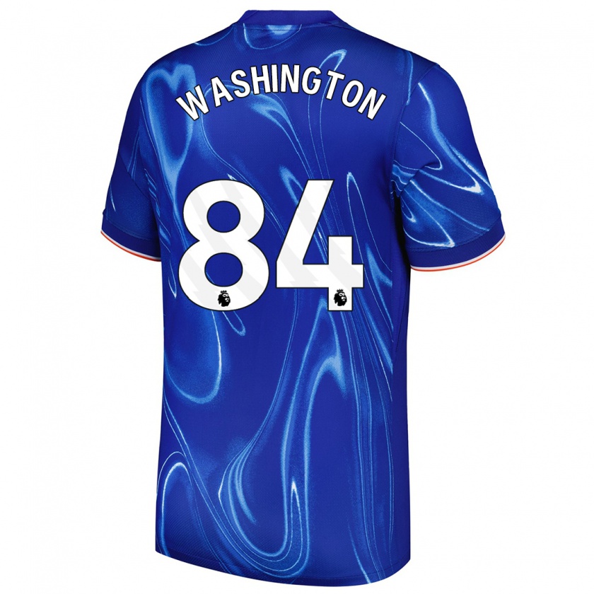 Kandiny Enfant Maillot Marcell Washington #84 Bleu Blanc Tenues Domicile 2024/25 T-Shirt