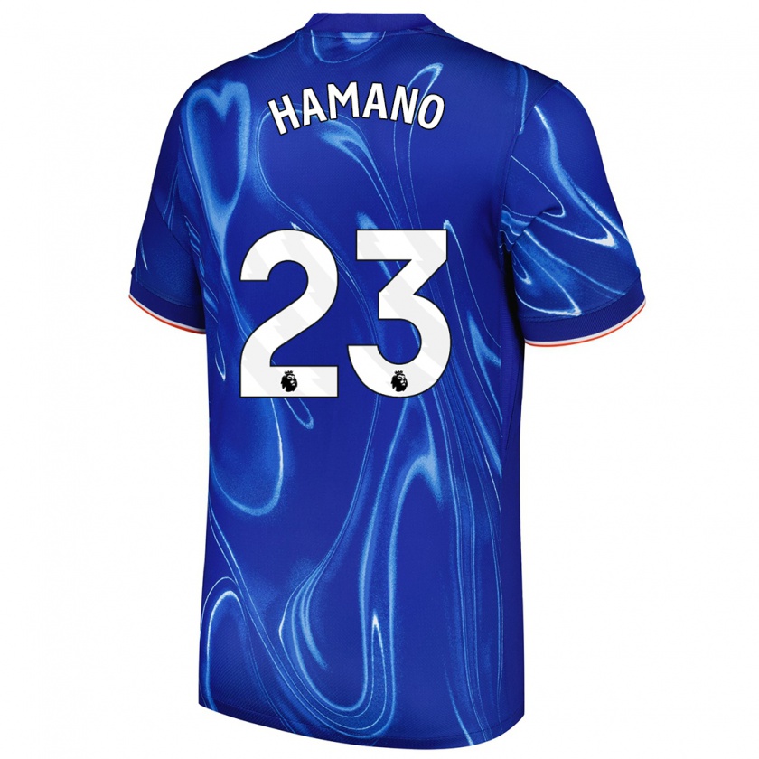 Kandiny Enfant Maillot Maika Hamano #23 Bleu Blanc Tenues Domicile 2024/25 T-Shirt