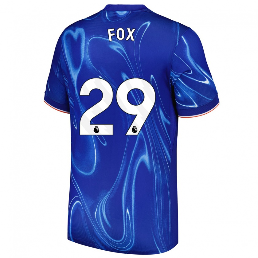 Kandiny Enfant Maillot Jorja Fox #29 Bleu Blanc Tenues Domicile 2024/25 T-Shirt