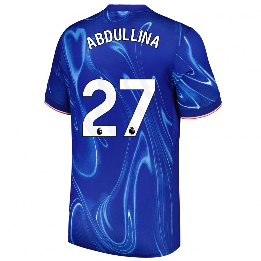 Kandiny Enfant Maillot Alsu Abdullina #27 Bleu Blanc Tenues Domicile 2024/25 T-Shirt