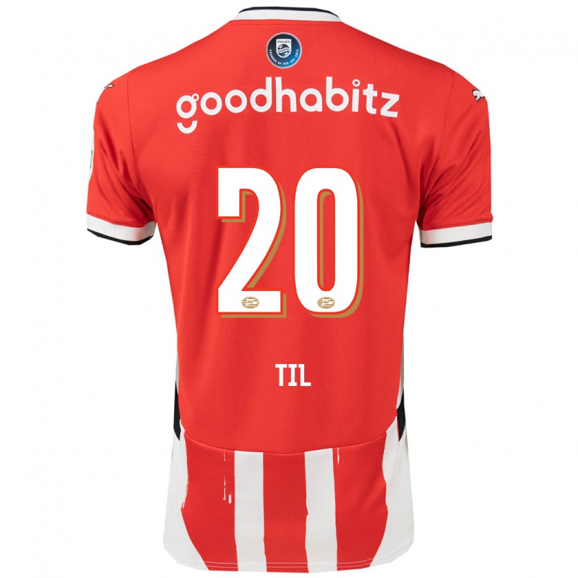 Kandiny Enfant Maillot Guus Til #20 Rouge Blanc Tenues Domicile 2024/25 T-Shirt