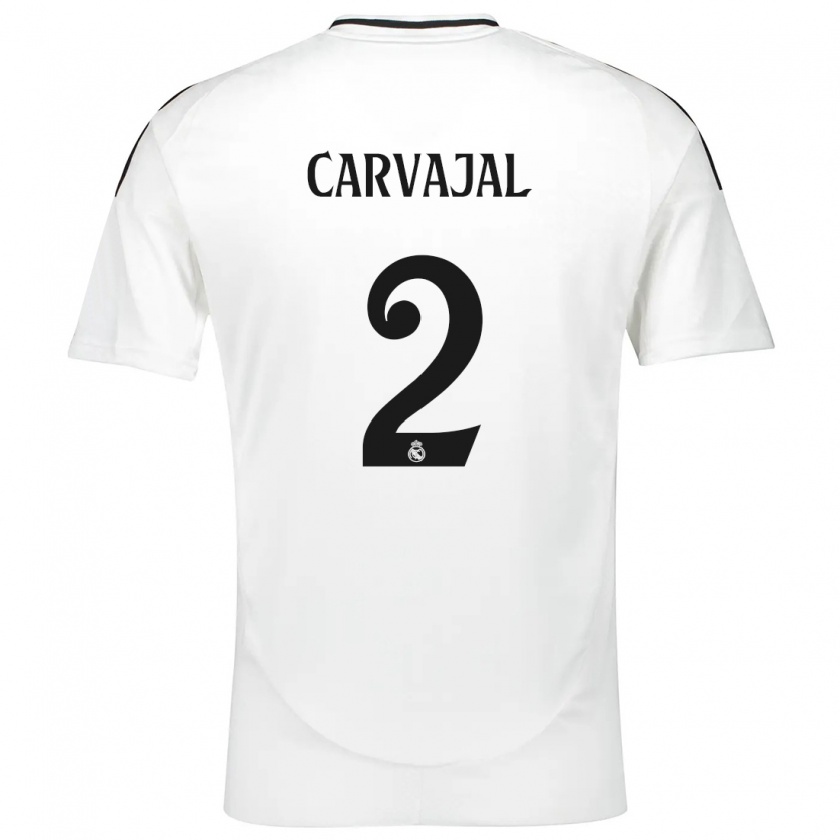 Kandiny Enfant Maillot Daniel Carvajal #2 Blanc Tenues Domicile 2024/25 T-Shirt