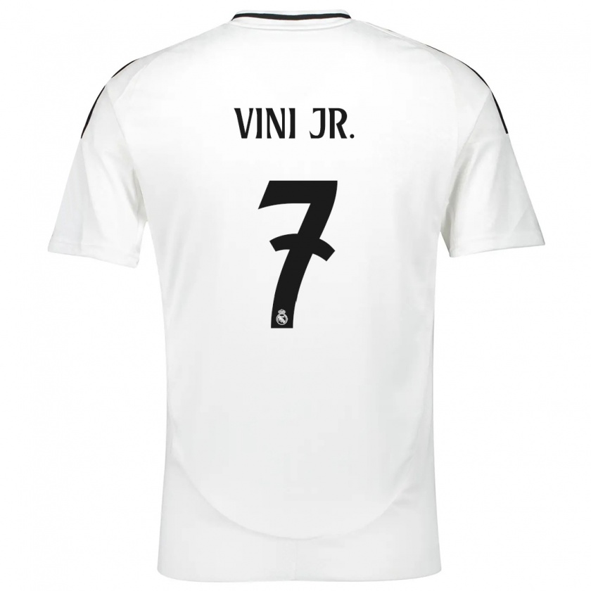 Kandiny Enfant Maillot Vinicius Junior #7 Blanc Tenues Domicile 2024/25 T-Shirt