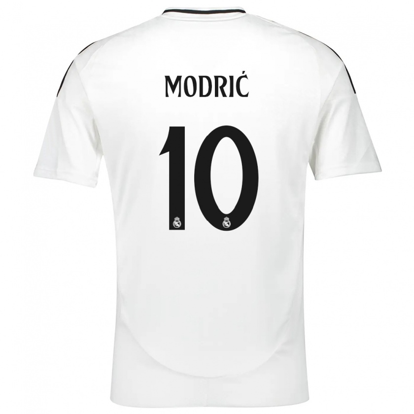 Kandiny Enfant Maillot Luka Modric #10 Blanc Tenues Domicile 2024/25 T-Shirt