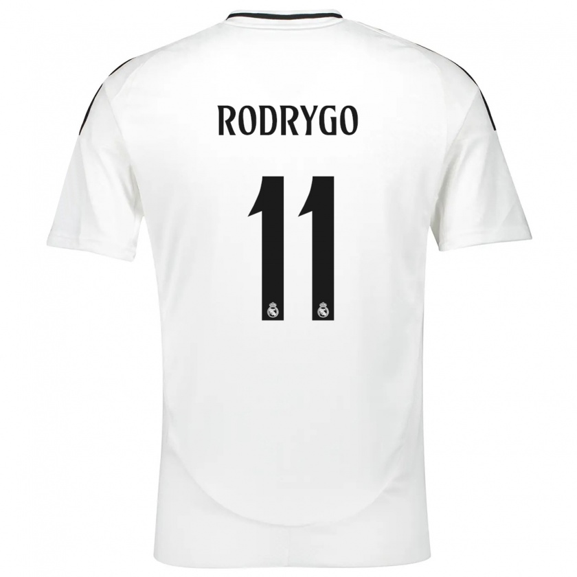 Kandiny Enfant Maillot Rodrygo #11 Blanc Tenues Domicile 2024/25 T-Shirt