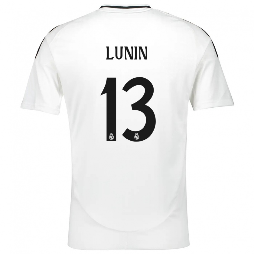 Kandiny Enfant Maillot Andriy Lunin #13 Blanc Tenues Domicile 2024/25 T-Shirt