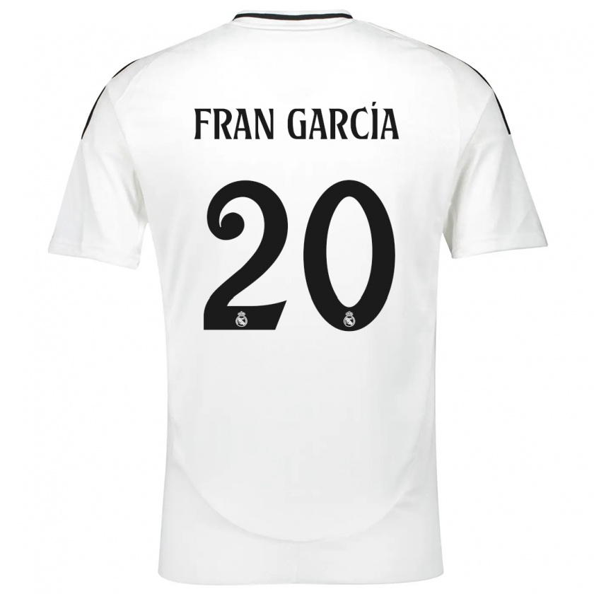 Kandiny Enfant Maillot Fran García #20 Blanc Tenues Domicile 2024/25 T-Shirt