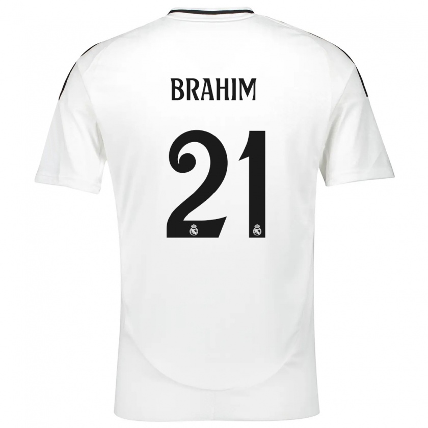 Kandiny Enfant Maillot Brahim Díaz #21 Blanc Tenues Domicile 2024/25 T-Shirt