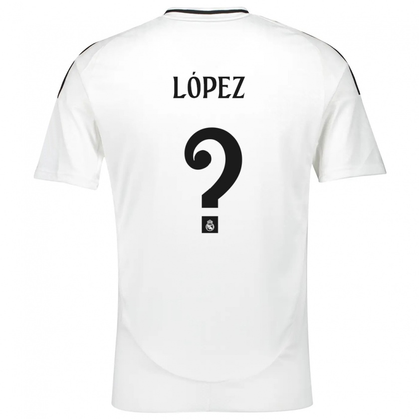 Kandiny Enfant Maillot Noel López #0 Blanc Tenues Domicile 2024/25 T-Shirt