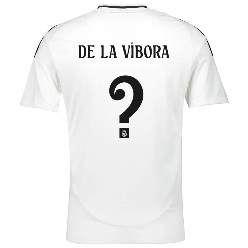 Kandiny Enfant Maillot David De La Víbora #0 Blanc Tenues Domicile 2024/25 T-Shirt