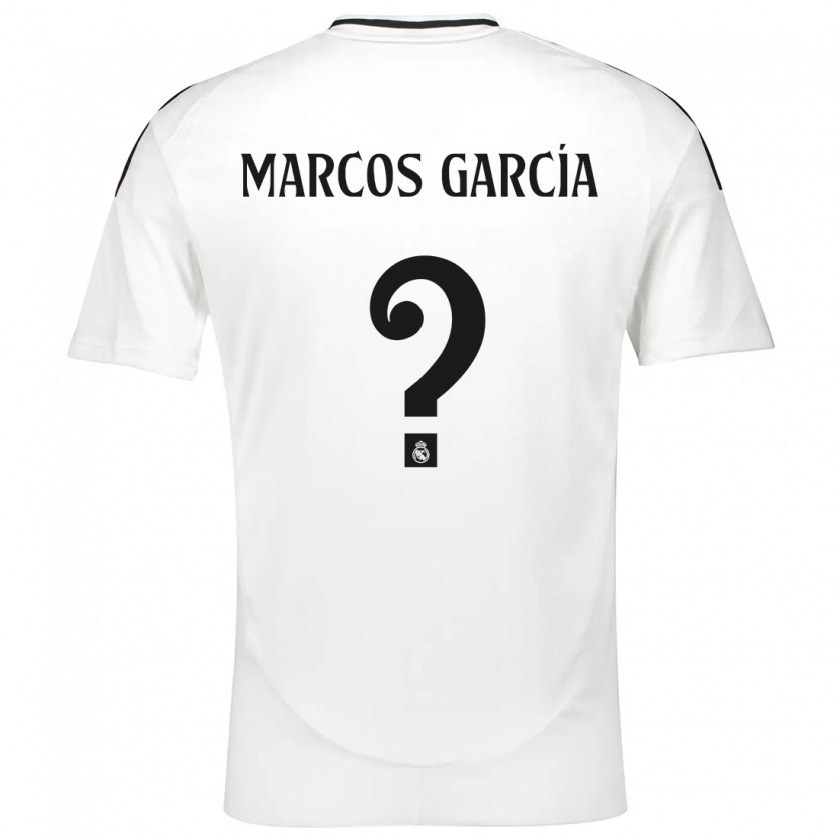 Kandiny Enfant Maillot Marcos García #0 Blanc Tenues Domicile 2024/25 T-Shirt