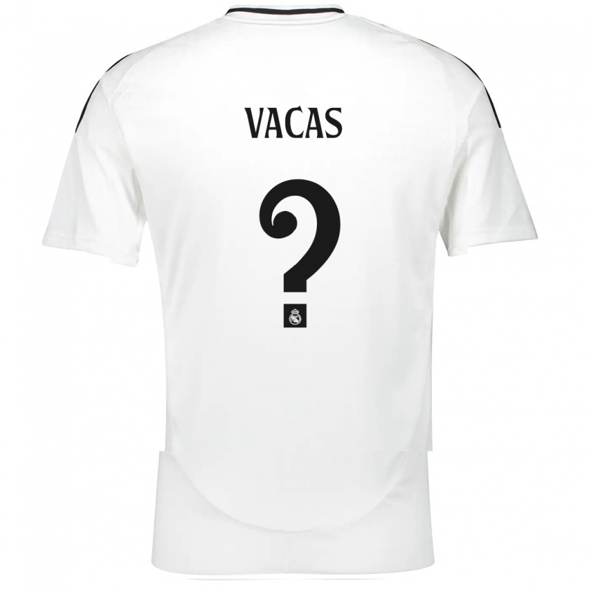 Kandiny Enfant Maillot Juan Vacas #0 Blanc Tenues Domicile 2024/25 T-Shirt