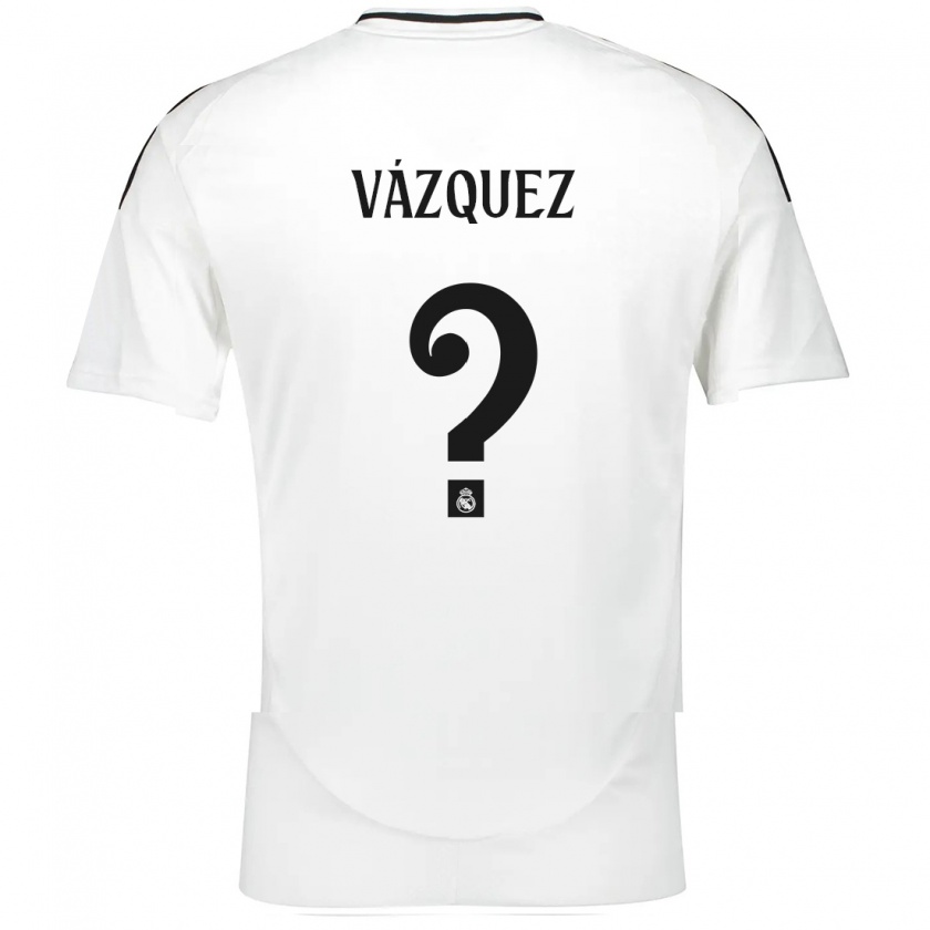 Kandiny Enfant Maillot Erik Vázquez #0 Blanc Tenues Domicile 2024/25 T-Shirt