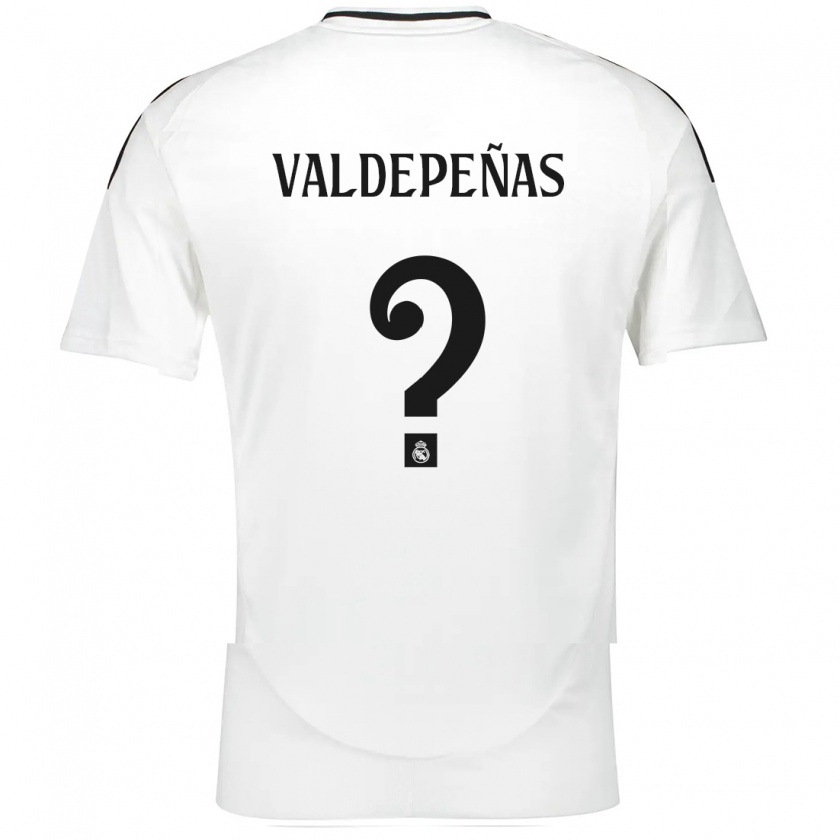 Kandiny Enfant Maillot Víctor Valdepeñas #0 Blanc Tenues Domicile 2024/25 T-Shirt