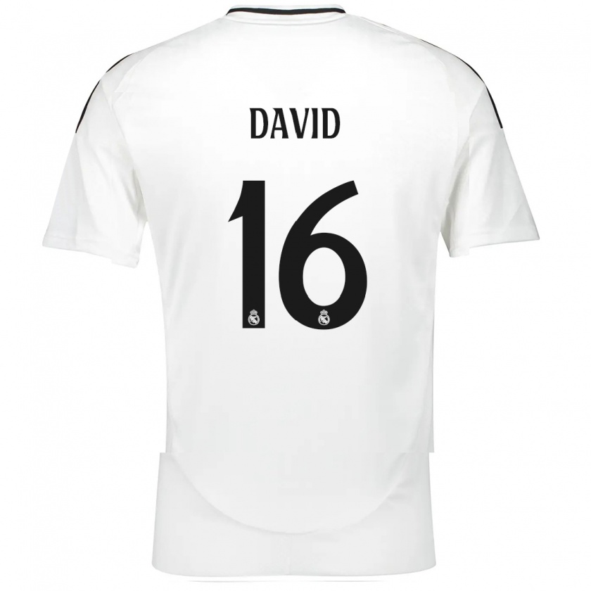 Kandiny Enfant Maillot Antonio David #16 Blanc Tenues Domicile 2024/25 T-Shirt