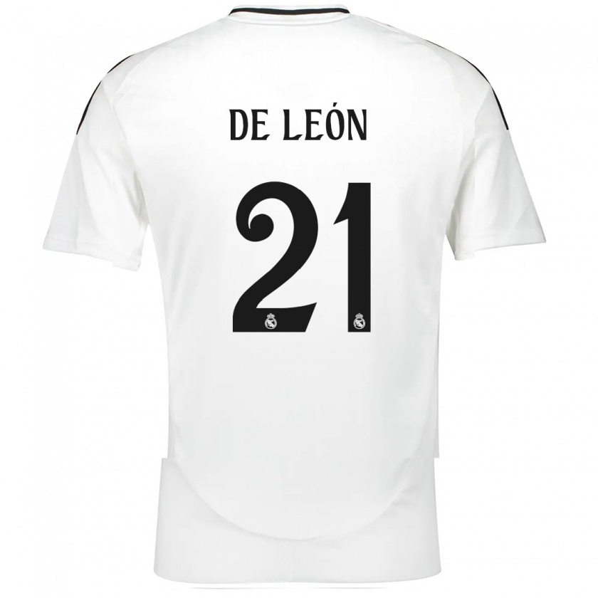 Kandiny Enfant Maillot Jeremy De León #21 Blanc Tenues Domicile 2024/25 T-Shirt