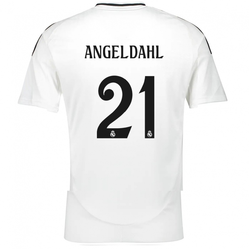 Kandiny Enfant Maillot Filippa Angeldahl #21 Blanc Tenues Domicile 2024/25 T-Shirt