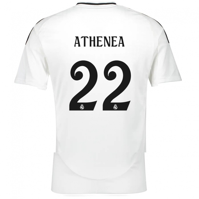 Kandiny Enfant Maillot Athenea Del Castillo #22 Blanc Tenues Domicile 2024/25 T-Shirt