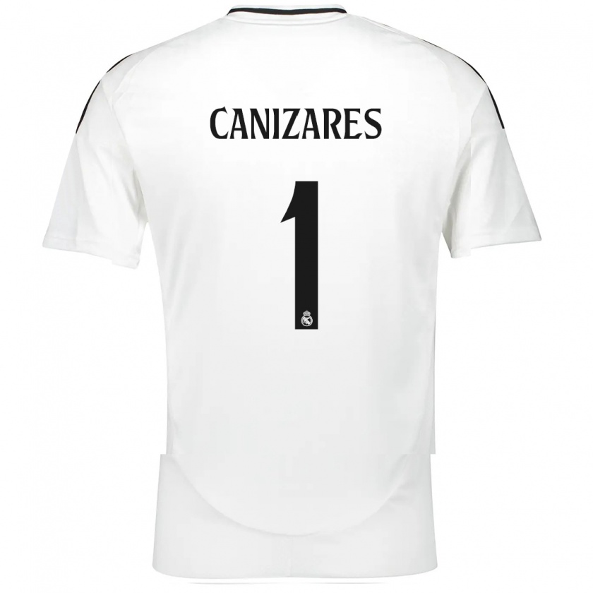 Kandiny Enfant Maillot Lucas Cañizares #1 Blanc Tenues Domicile 2024/25 T-Shirt