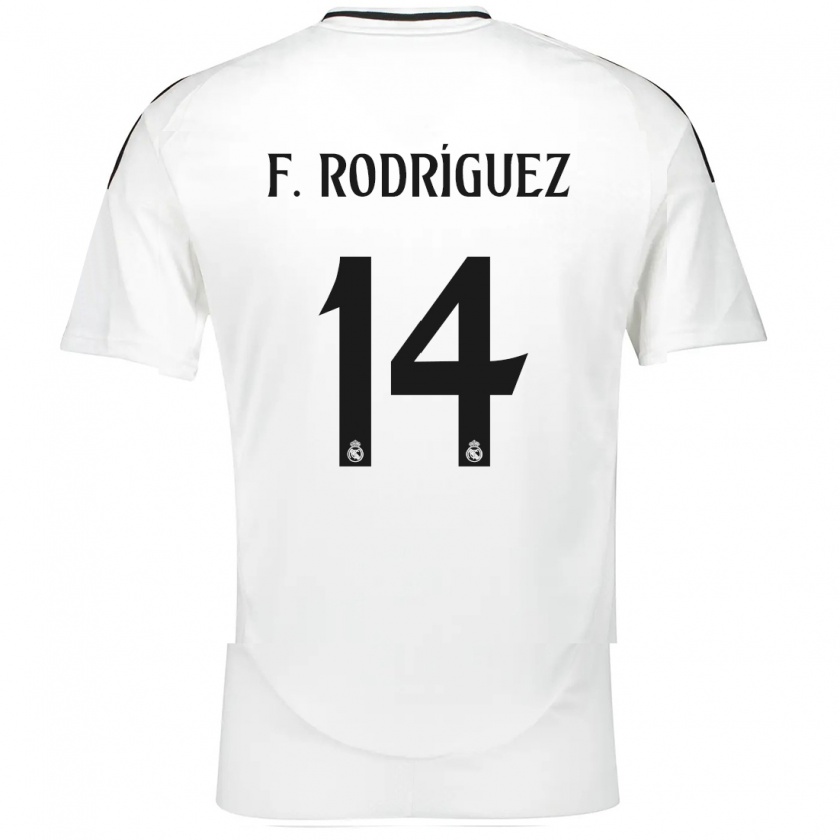 Kandiny Enfant Maillot Fer Rodríguez #14 Blanc Tenues Domicile 2024/25 T-Shirt