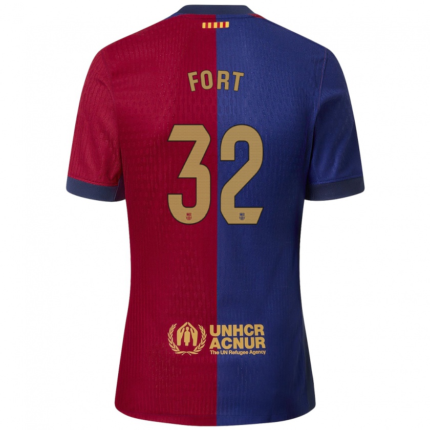 Kandiny Enfant Maillot Héctor Fort #32 Bleu Rouge Tenues Domicile 2024/25 T-Shirt