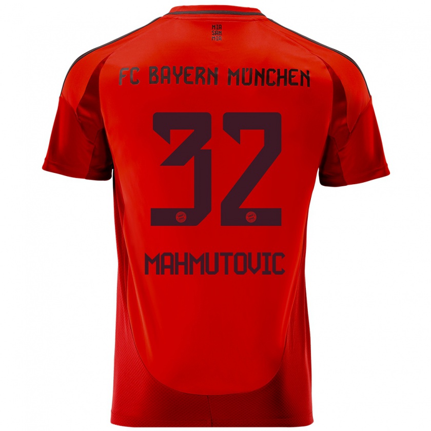 Kandiny Enfant Maillot Ena Mahmutovic #32 Rouge Tenues Domicile 2024/25 T-Shirt