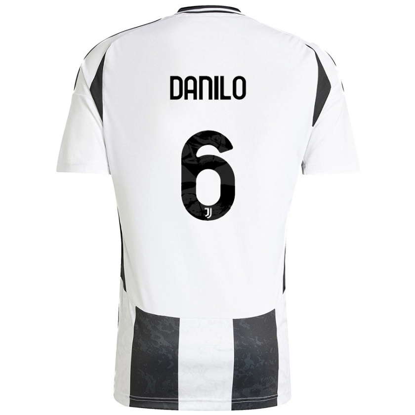 Kandiny Enfant Maillot Danilo #6 Blanc Noir Tenues Domicile 2024/25 T-Shirt