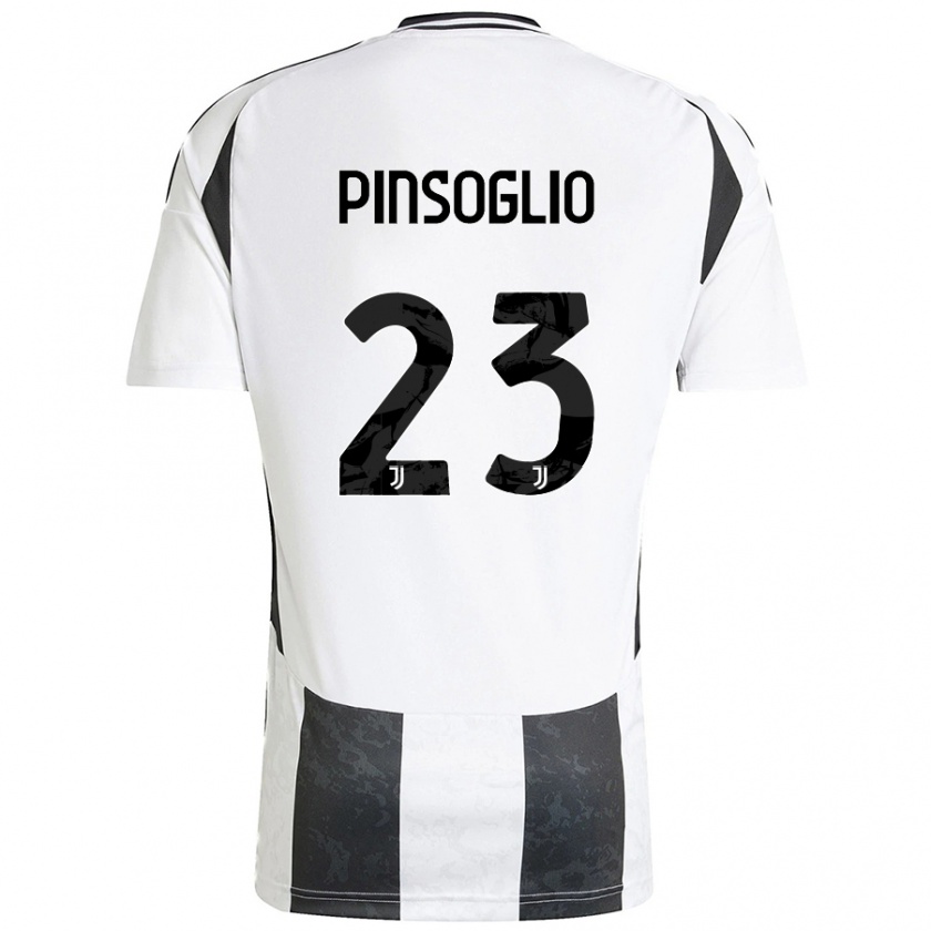 Kandiny Enfant Maillot Carlo Pinsoglio #23 Blanc Noir Tenues Domicile 2024/25 T-Shirt