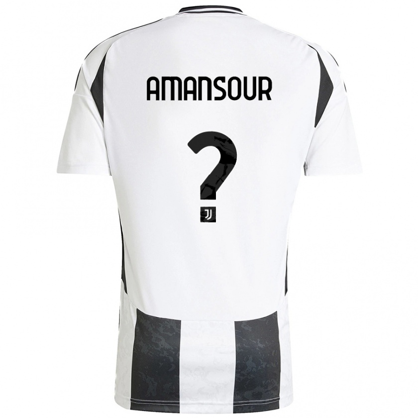 Kandiny Enfant Maillot Adam Amansour #0 Blanc Noir Tenues Domicile 2024/25 T-Shirt