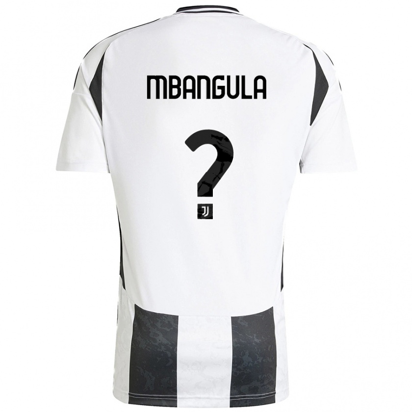 Kandiny Enfant Maillot Samuel Mbangula #0 Blanc Noir Tenues Domicile 2024/25 T-Shirt