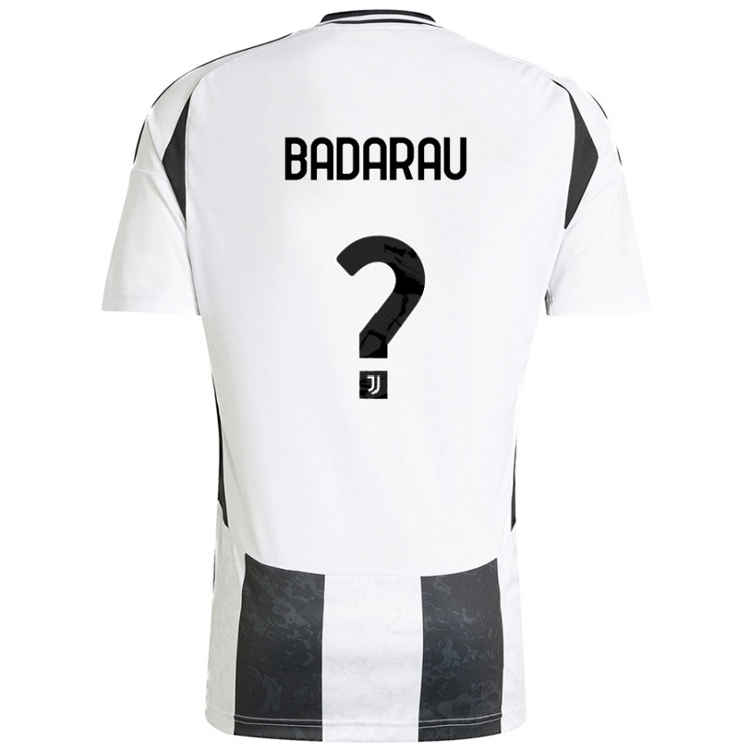 Kandiny Enfant Maillot Fabio Bădărău #0 Blanc Noir Tenues Domicile 2024/25 T-Shirt