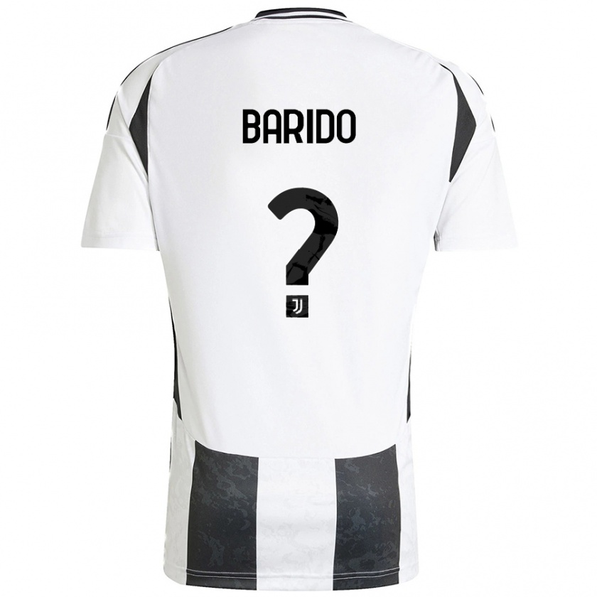 Kandiny Enfant Maillot Francisco Barido #0 Blanc Noir Tenues Domicile 2024/25 T-Shirt