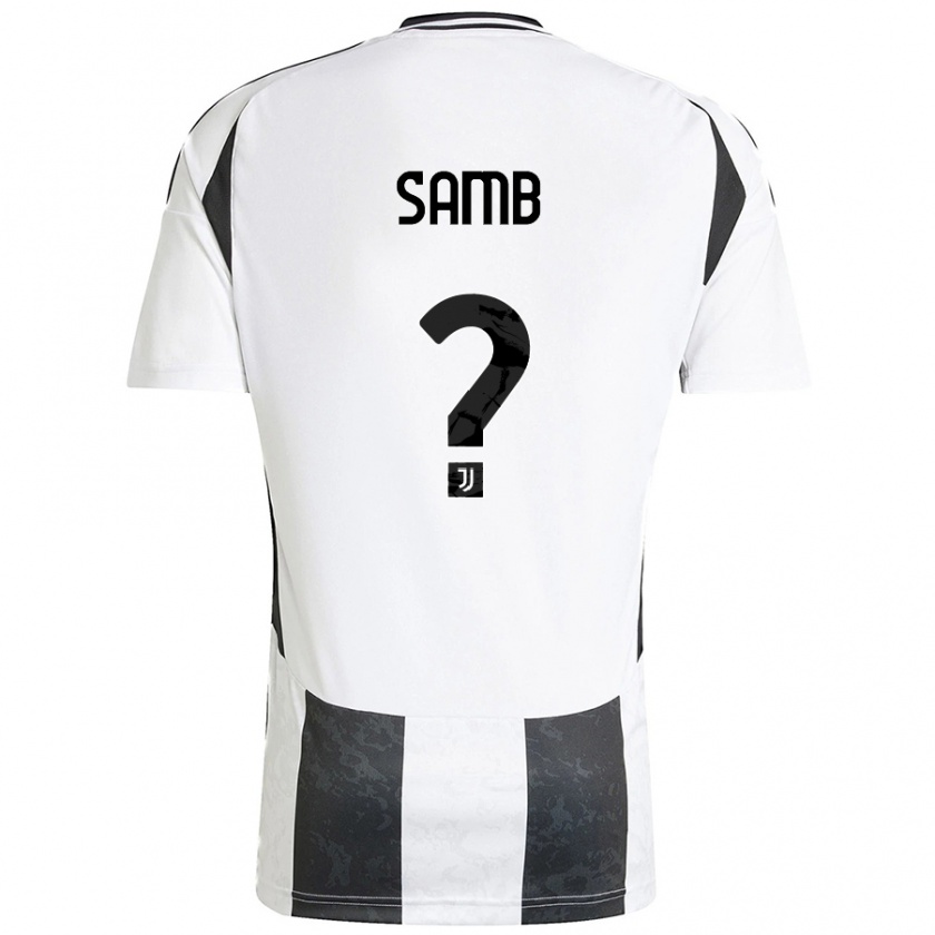 Kandiny Enfant Maillot Demba Samb #0 Blanc Noir Tenues Domicile 2024/25 T-Shirt