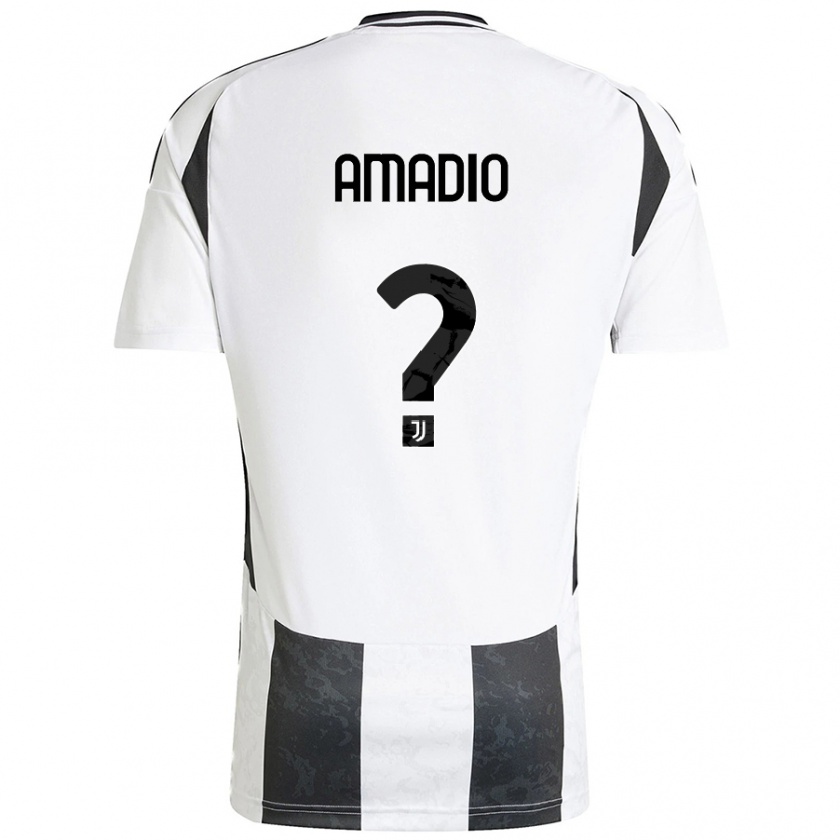 Kandiny Enfant Maillot Alex Amadio #0 Blanc Noir Tenues Domicile 2024/25 T-Shirt