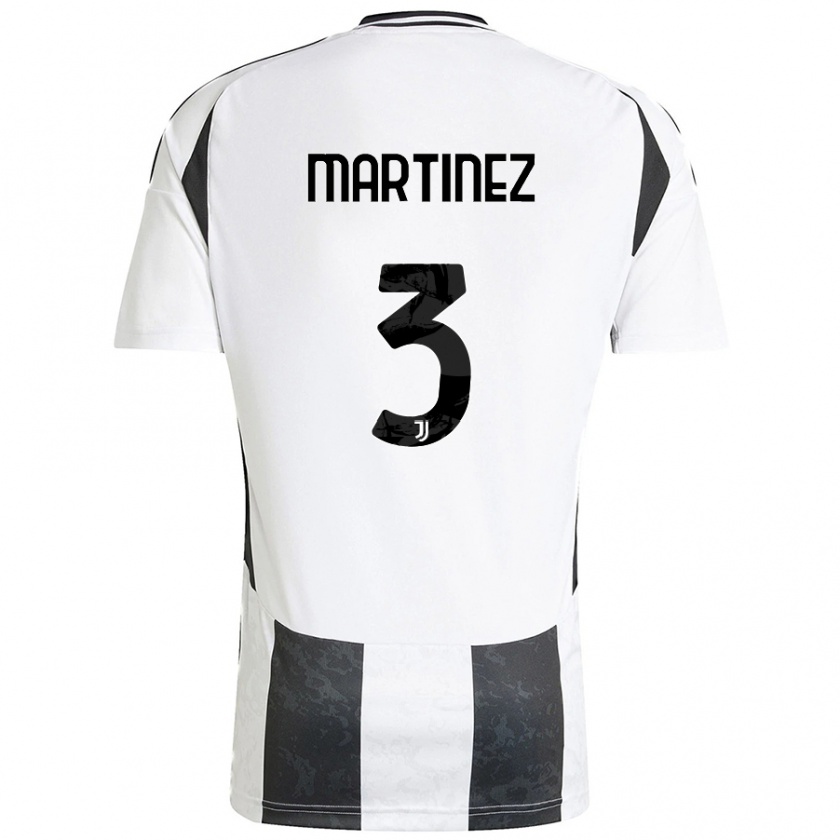 Kandiny Enfant Maillot Bruno Martinez #3 Blanc Noir Tenues Domicile 2024/25 T-Shirt