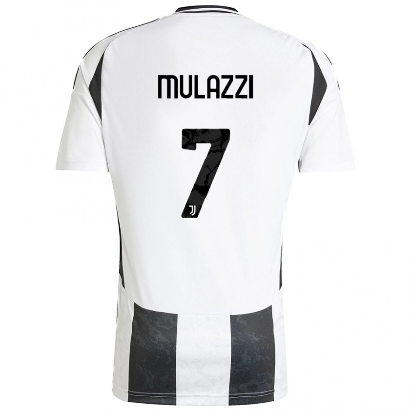 Kandiny Enfant Maillot Gabriele Mulazzi #7 Blanc Noir Tenues Domicile 2024/25 T-Shirt