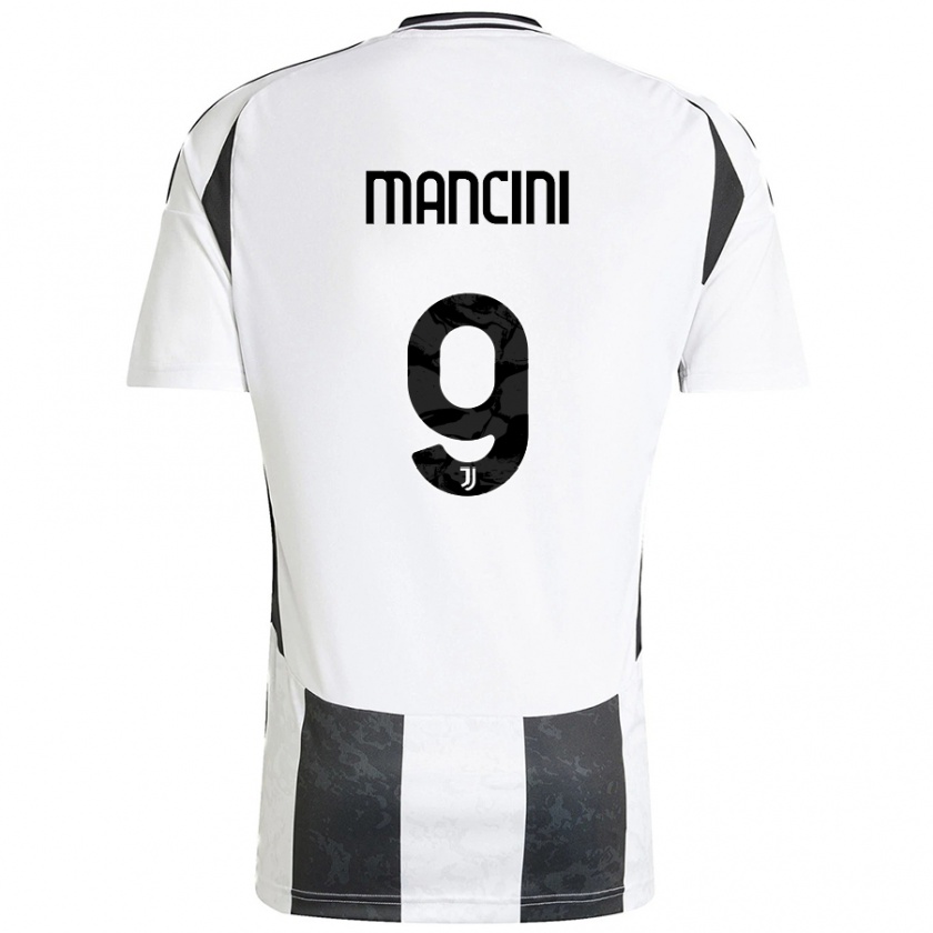 Kandiny Enfant Maillot Tommaso Mancini #9 Blanc Noir Tenues Domicile 2024/25 T-Shirt