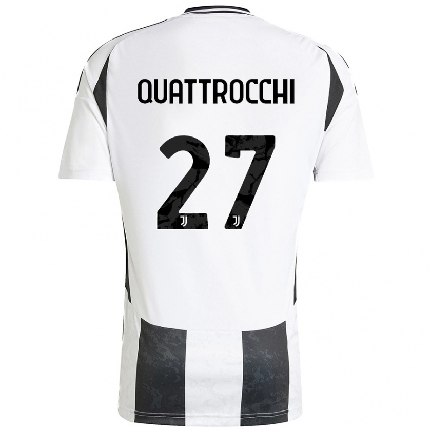 Kandiny Enfant Maillot Juan Ignacio Quattrocchi #27 Blanc Noir Tenues Domicile 2024/25 T-Shirt