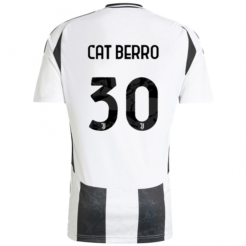 Kandiny Enfant Maillot Simone Cat Berro #30 Blanc Noir Tenues Domicile 2024/25 T-Shirt