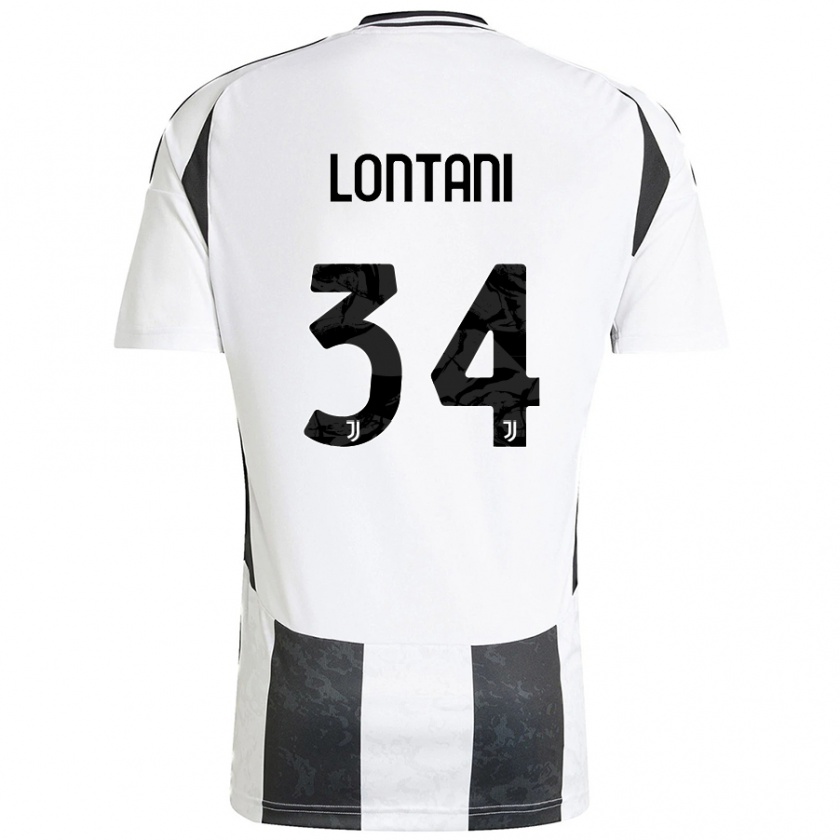 Kandiny Enfant Maillot Matteo Lontani #34 Blanc Noir Tenues Domicile 2024/25 T-Shirt