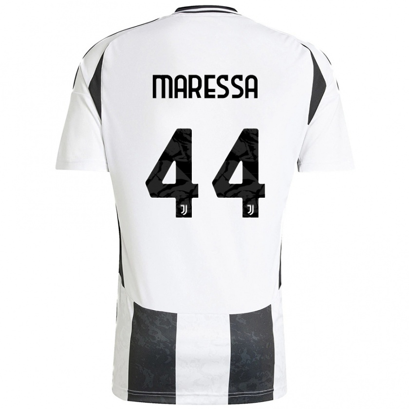 Kandiny Enfant Maillot Tommaso Maressa #44 Blanc Noir Tenues Domicile 2024/25 T-Shirt